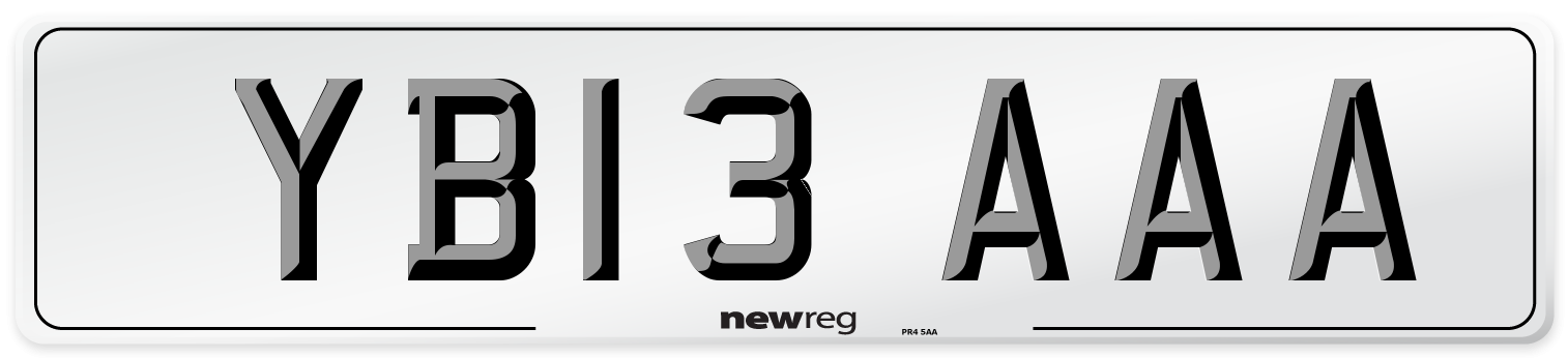 YB13 AAA Number Plate from New Reg